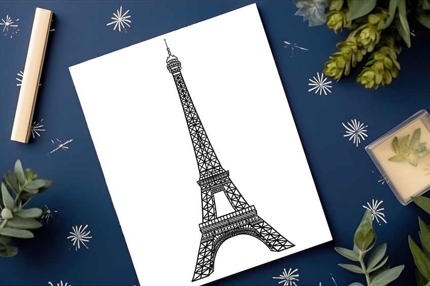 How to draw the Eiffel Tower | Step by step Drawing tutorials