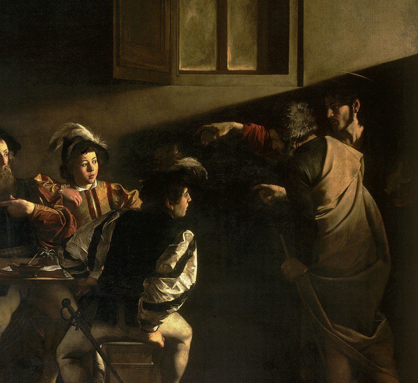 Line in The Call of Matthew Painting
