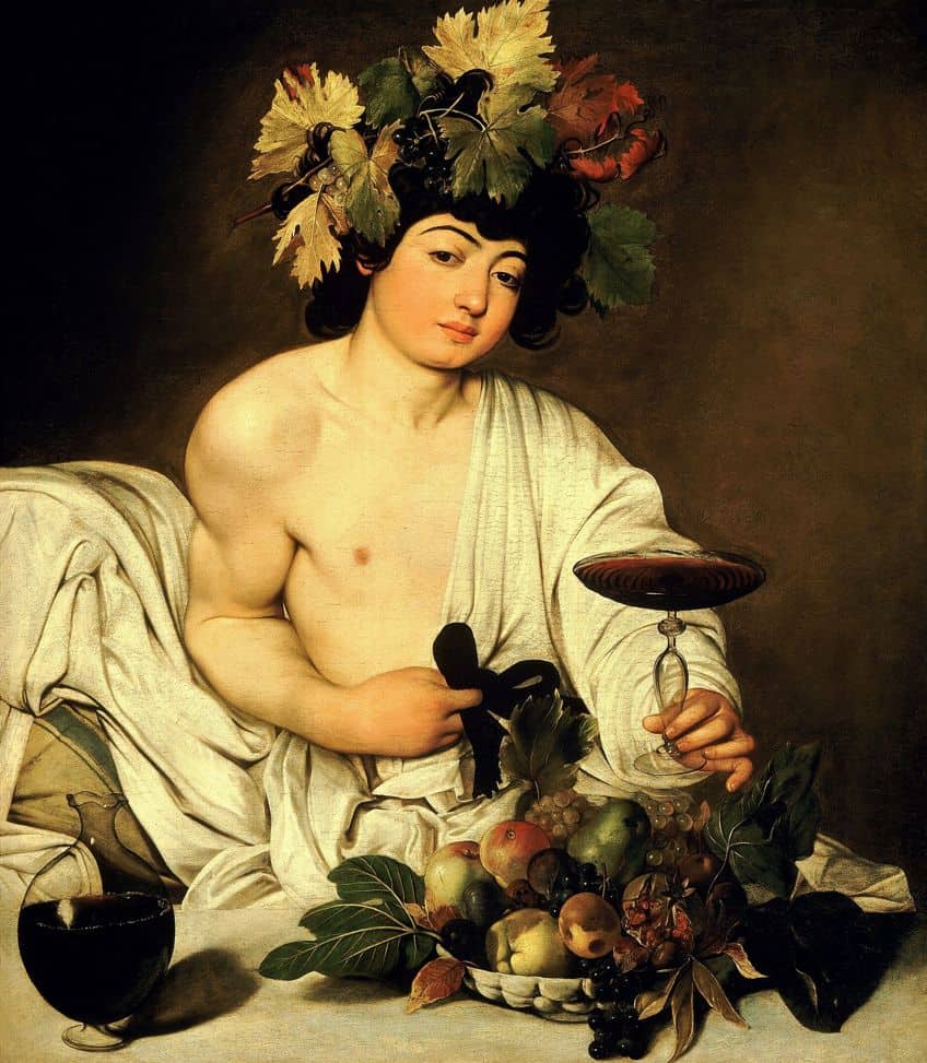 Narcissus by Caravaggio Influence