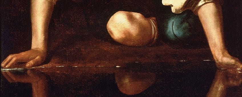 Narcissus by Caravaggio Line