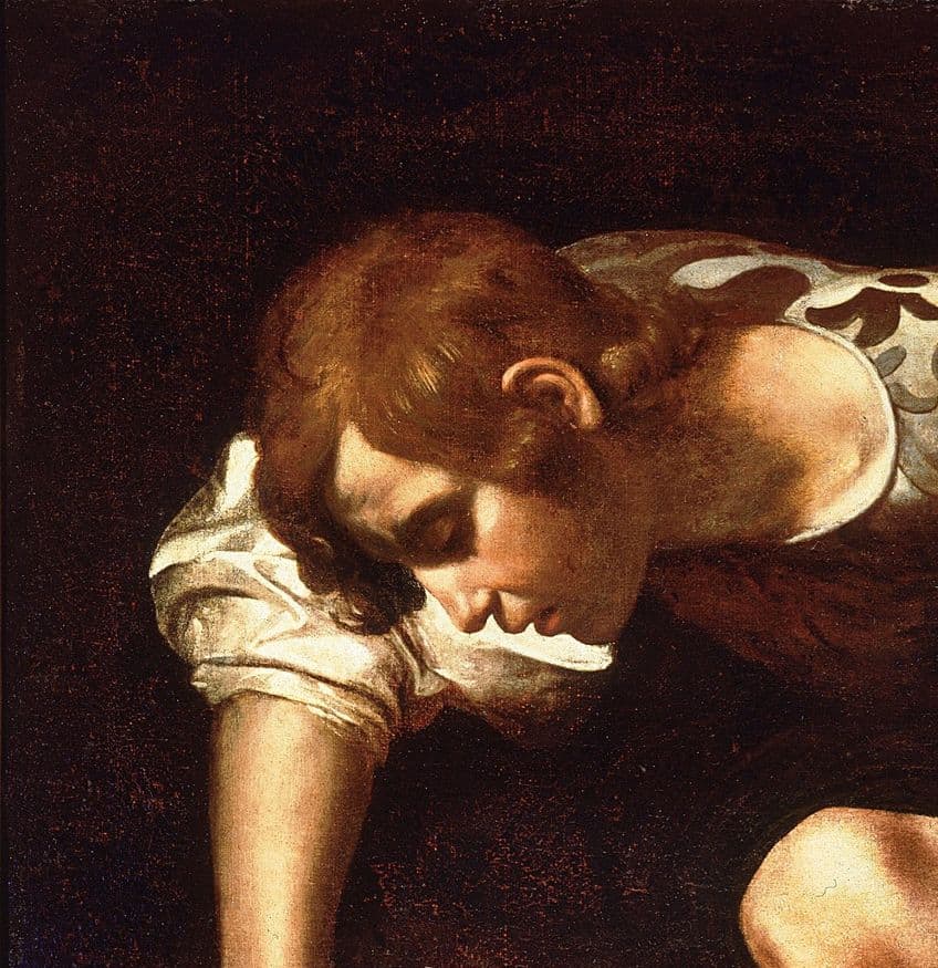 Narcissus by Caravaggio Space