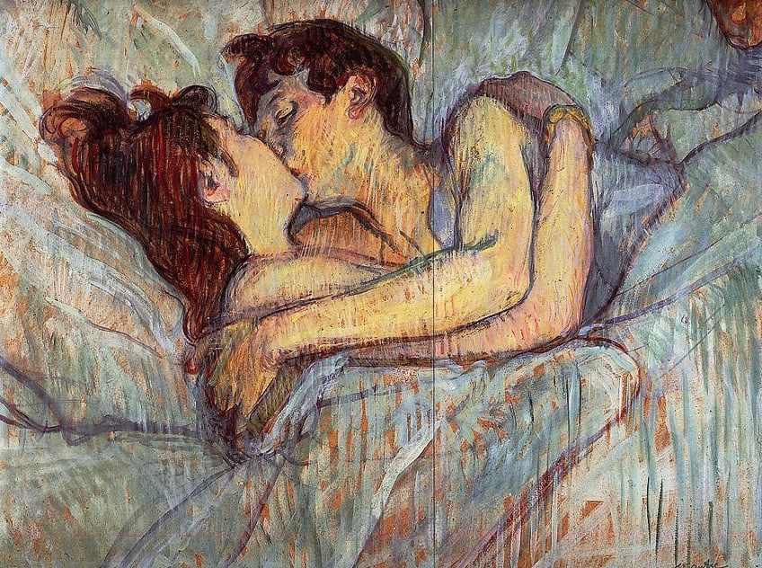 paintings of women and men in love