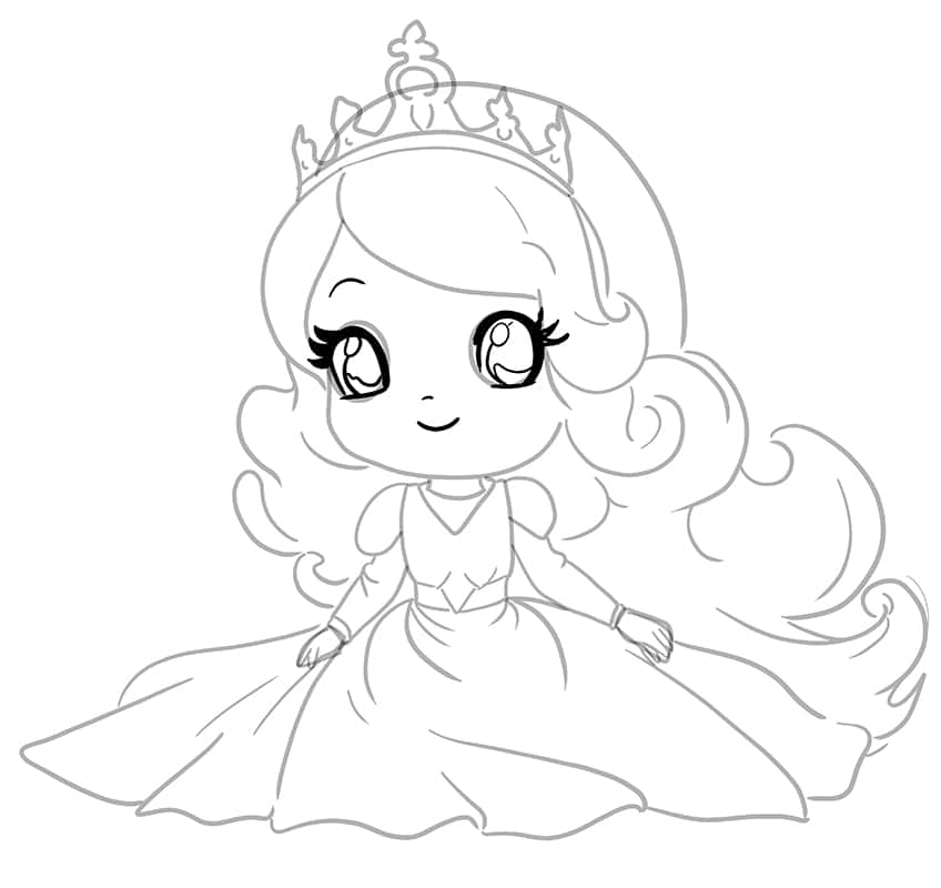 How to Draw Blonde Princess, Chibi