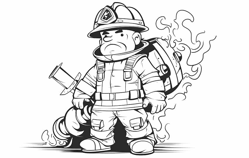firefighter coloring page 01