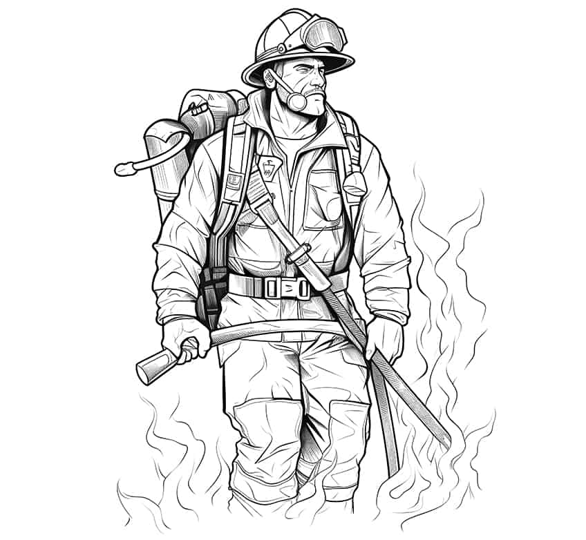 firefighter coloring page 05