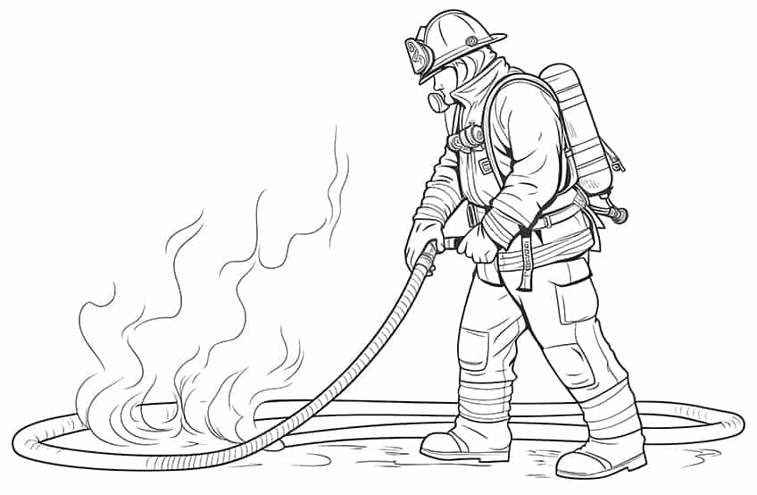 firefighter coloring page 13