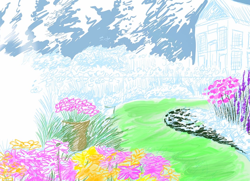 Garden Drawing - How To Draw A Garden Step By Step