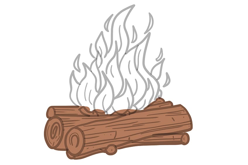 bonfire drawing