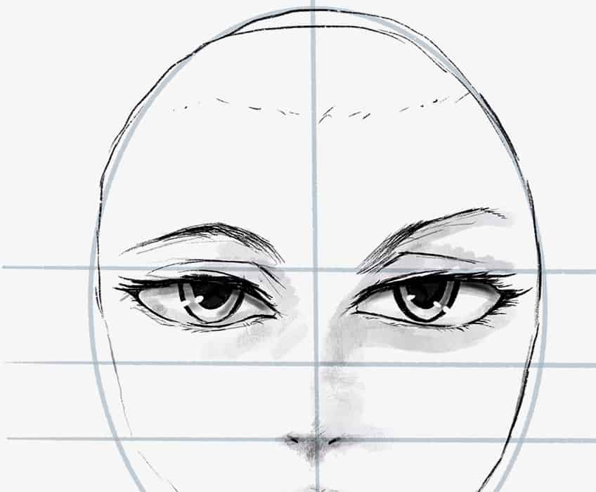 How to Draw Anime Eyes Step by Step - DrawingNow