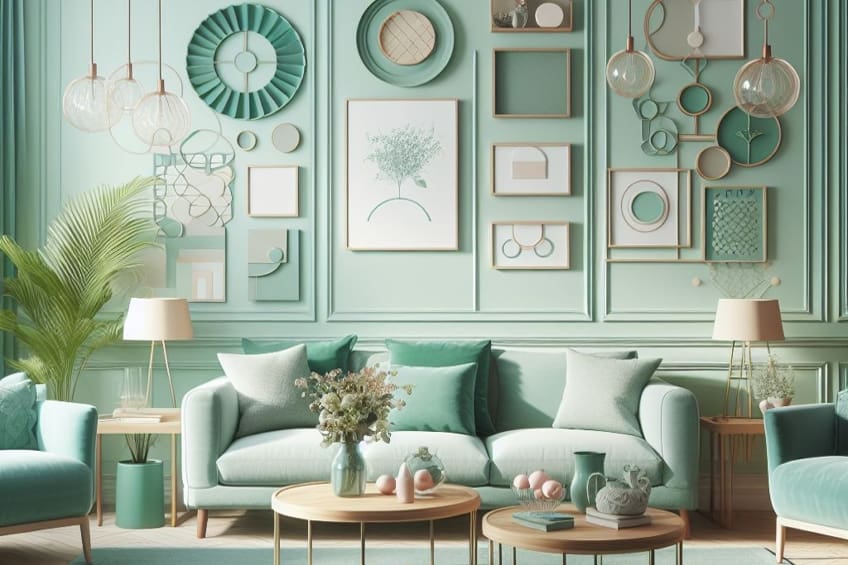 what colors go with mint green