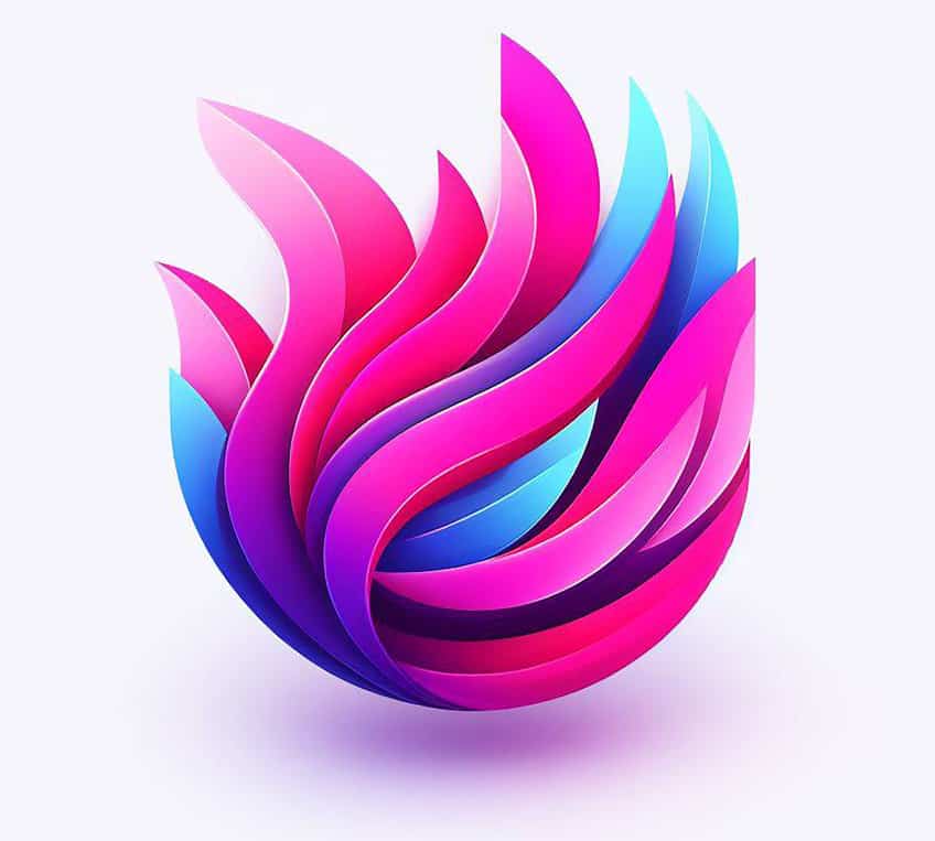 blue and pink graphic design
