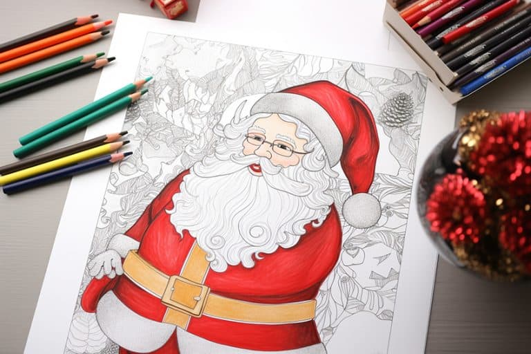 Santa Coloring Pages – 19 stunning and Free Sheets