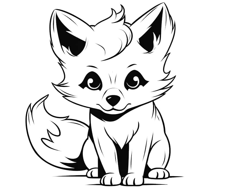 wolf coloring page 06