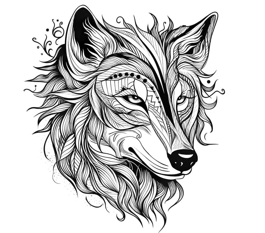wolf coloring page 13