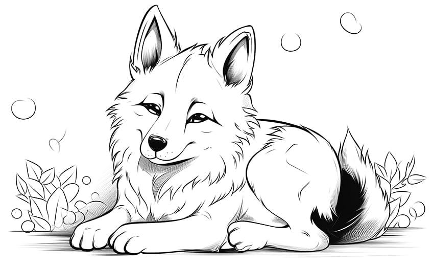 wolf coloring page 19