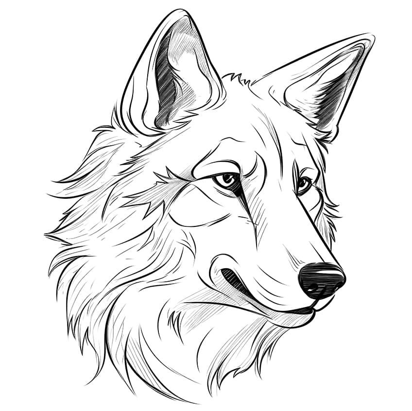 wolf coloring page 20