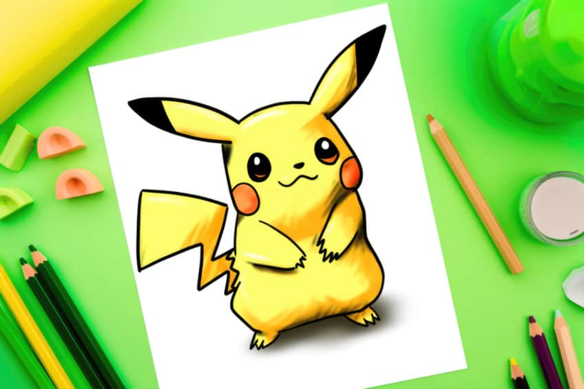 Cute Pikachu Drawing - Drawing Skill