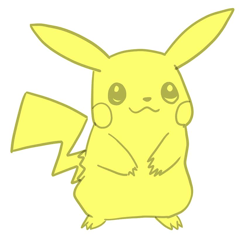 Pokemon Pikachu funny and cute Drawing - How to draw pikachu cute and easy!  #2