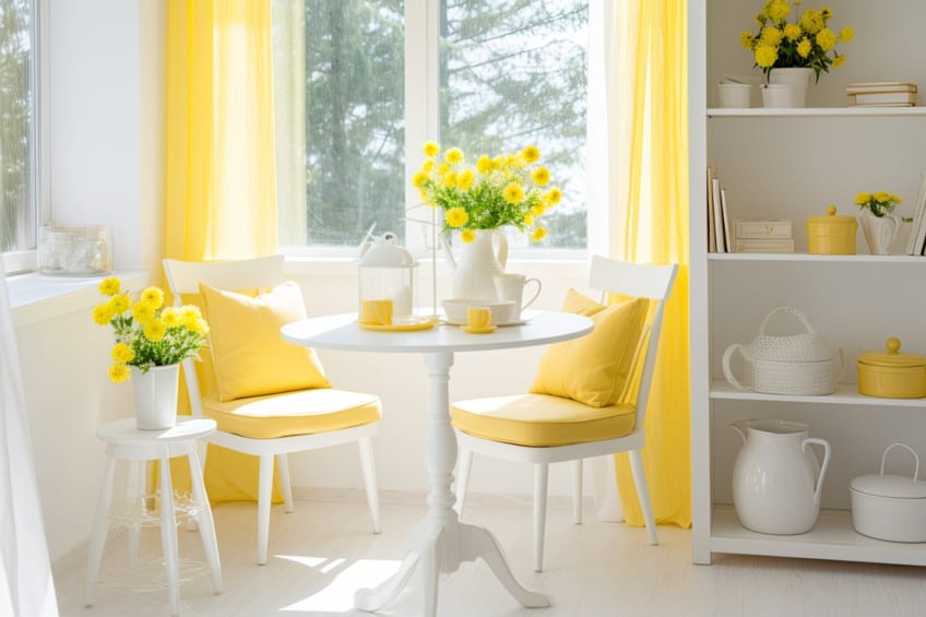 Yellow and White Color Combination