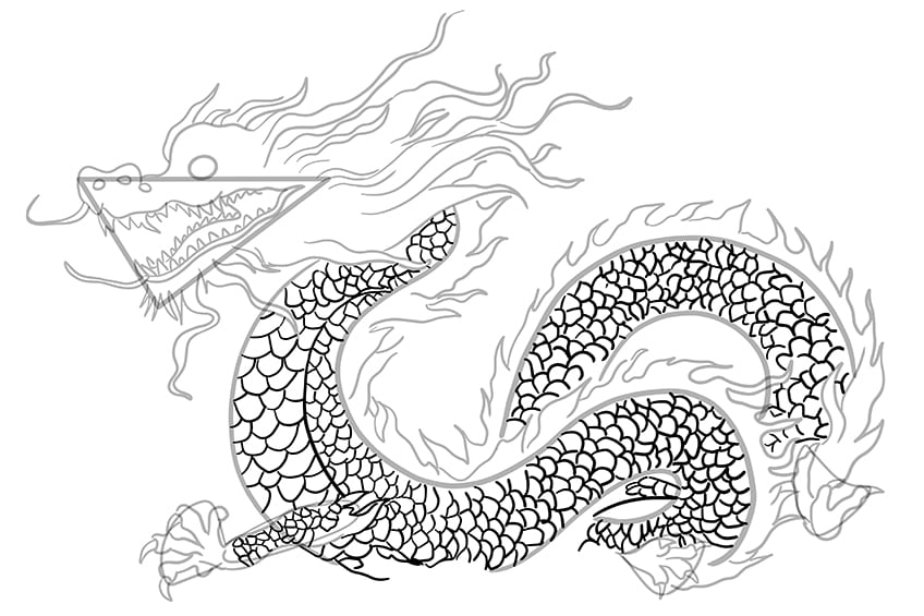 chinese dragon drawing 08