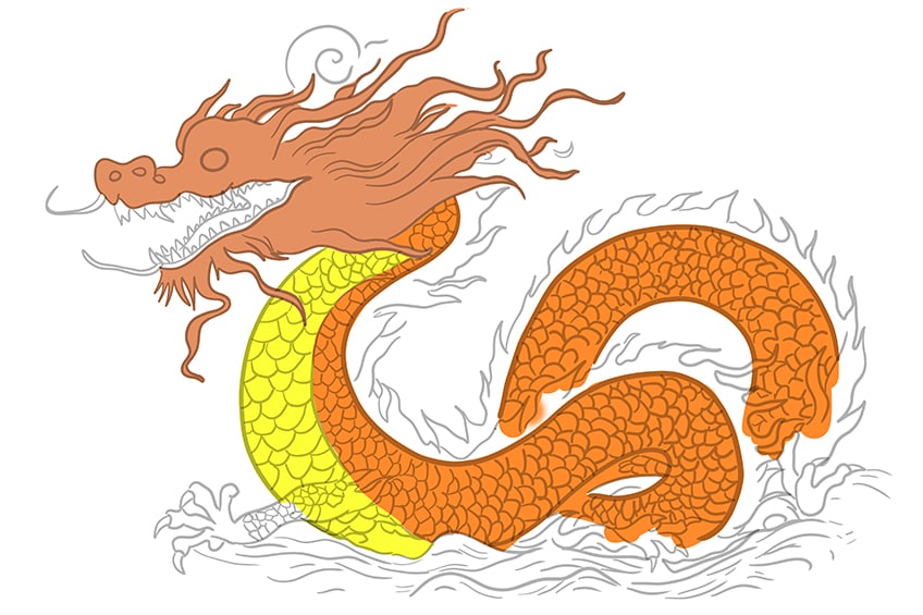 chinese dragon drawing 11