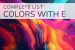 Colors that Start with E - Complete Overview