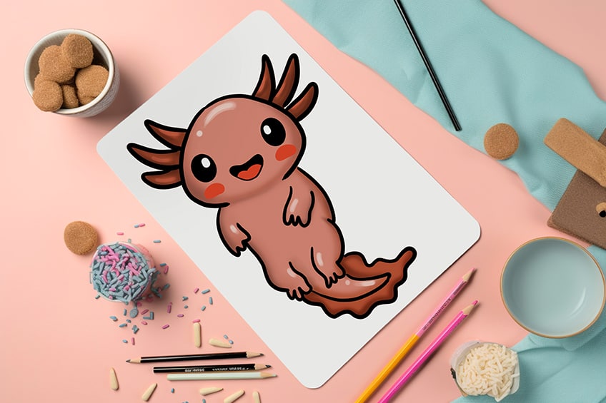 how to draw an axolotl