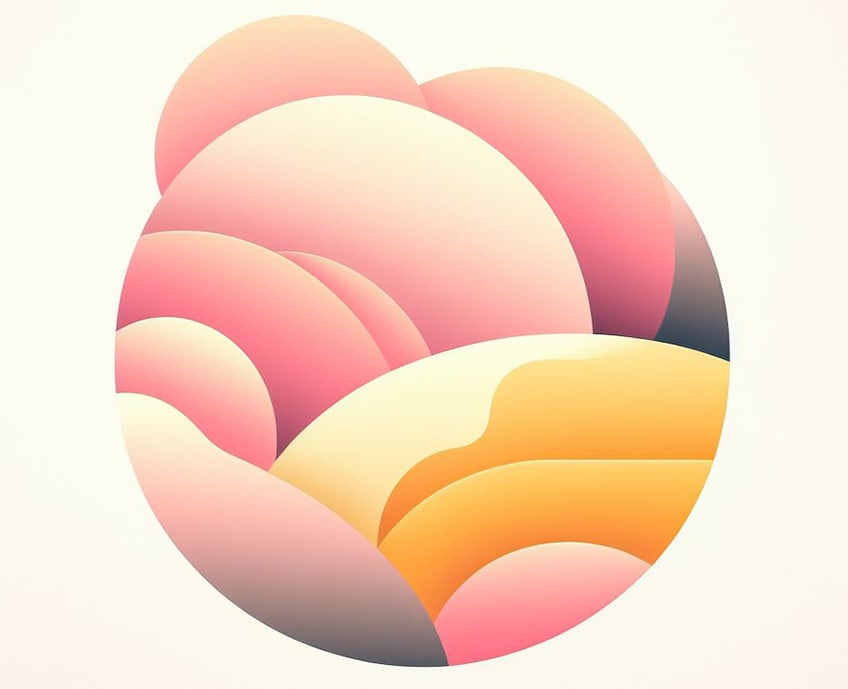 pink and yellow graphic design