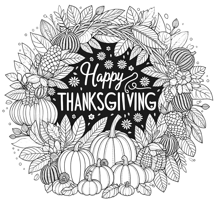 thanksgiving coloring page 13