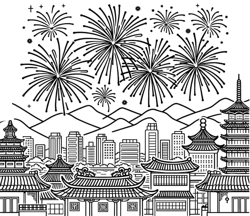 chinese new year coloring page 02
