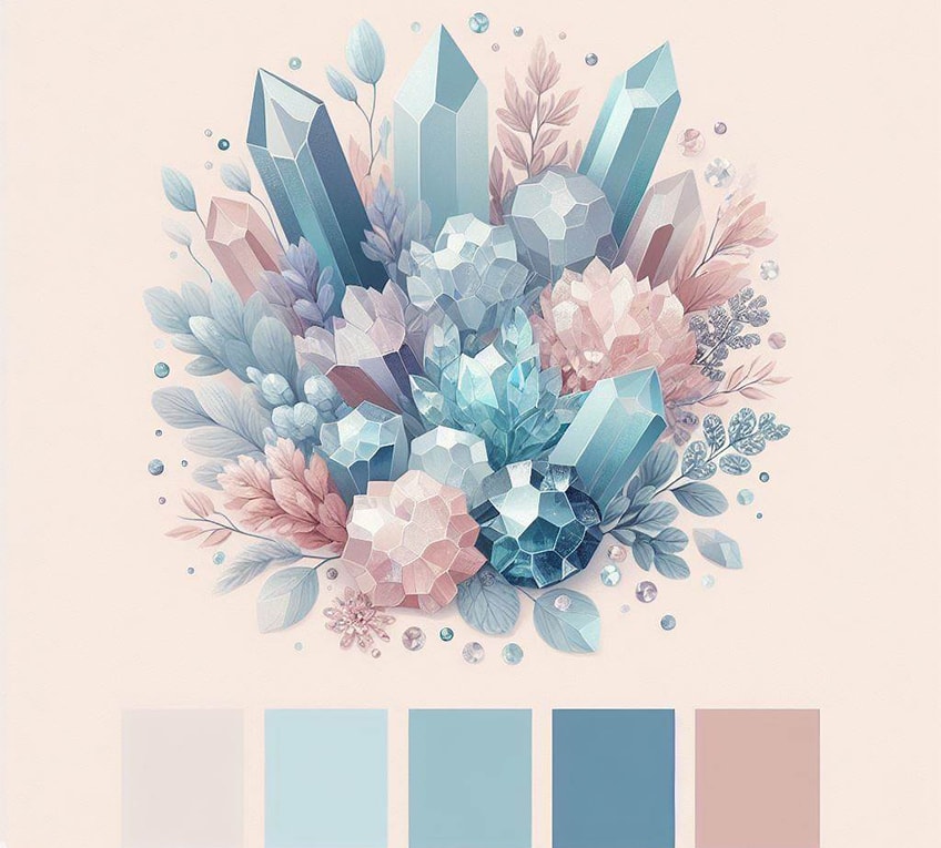 crystal pastel palette