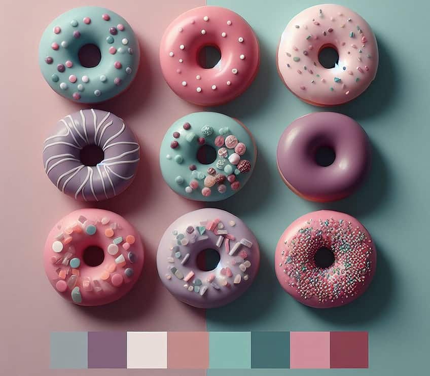 donut pastel palette