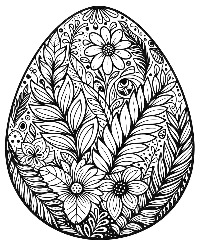 easter egg coloring sheet 35