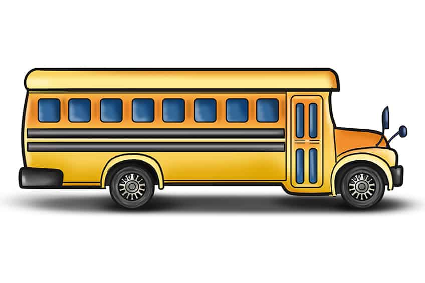 how to draw a school bus 18
