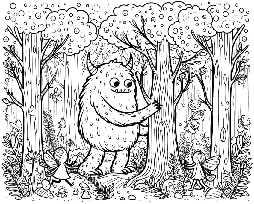 monster coloring page 05