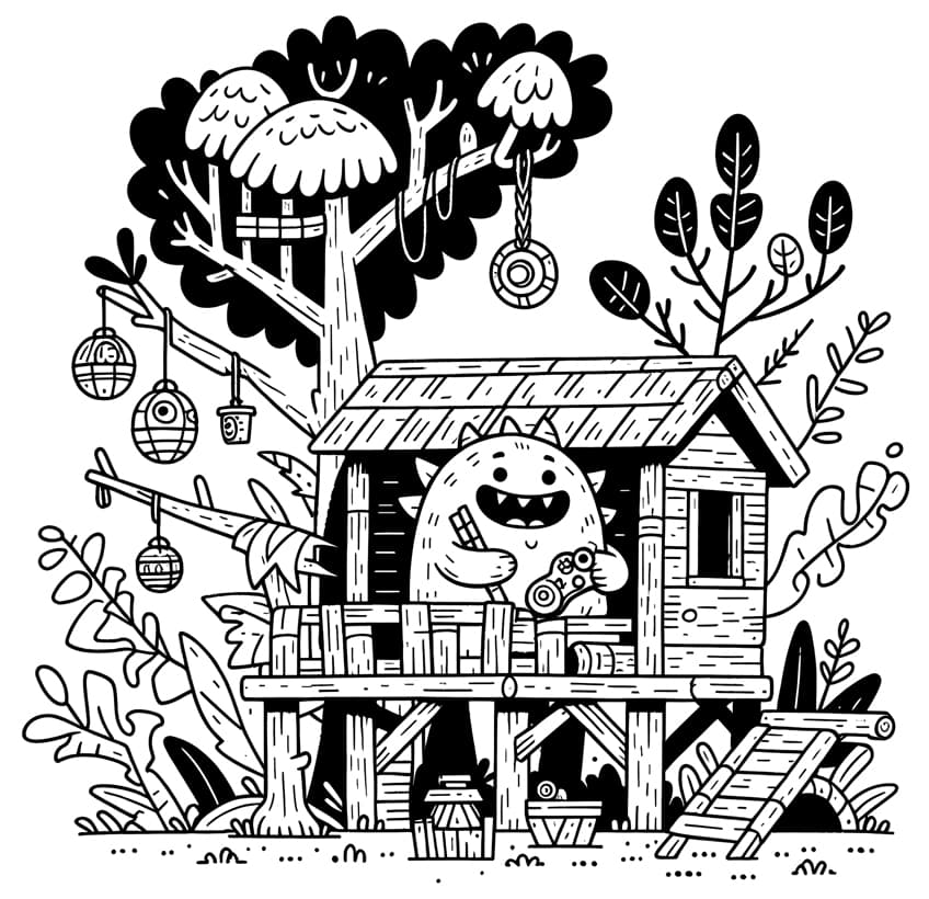 monster coloring page 11