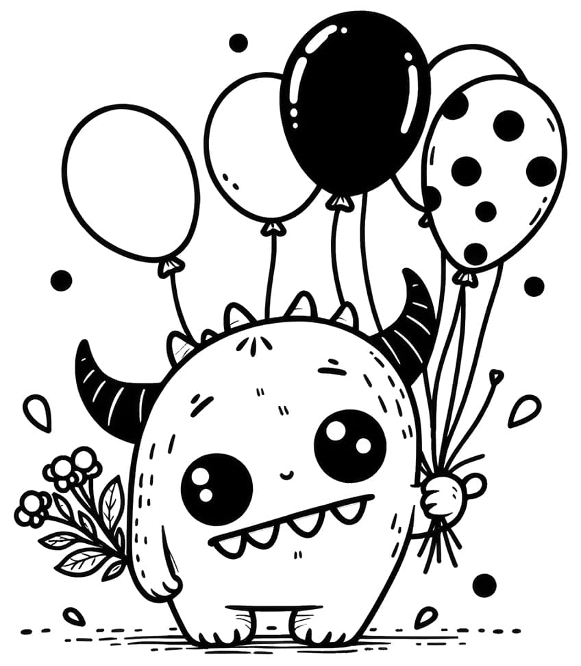 monster coloring page 30