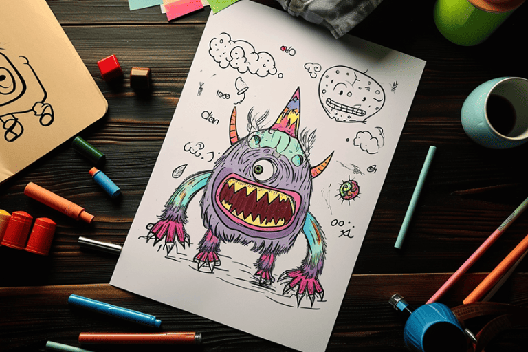 Monster Coloring Pages – 40 Monsters Images for Creative Play