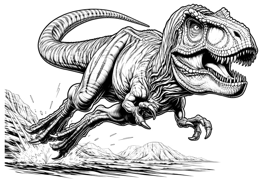 t-rex coloring page 12