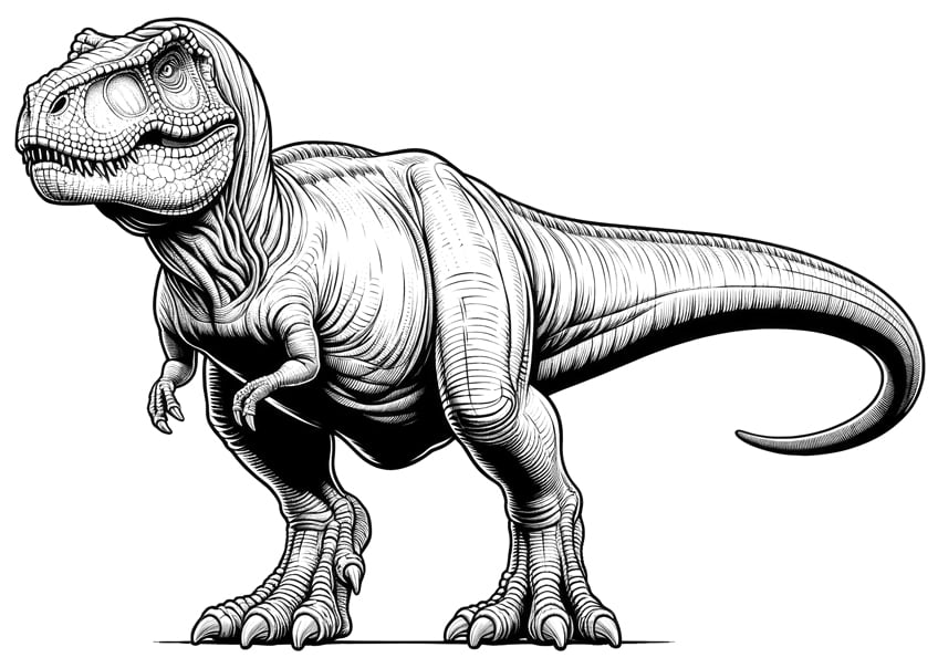 t-rex coloring page 17