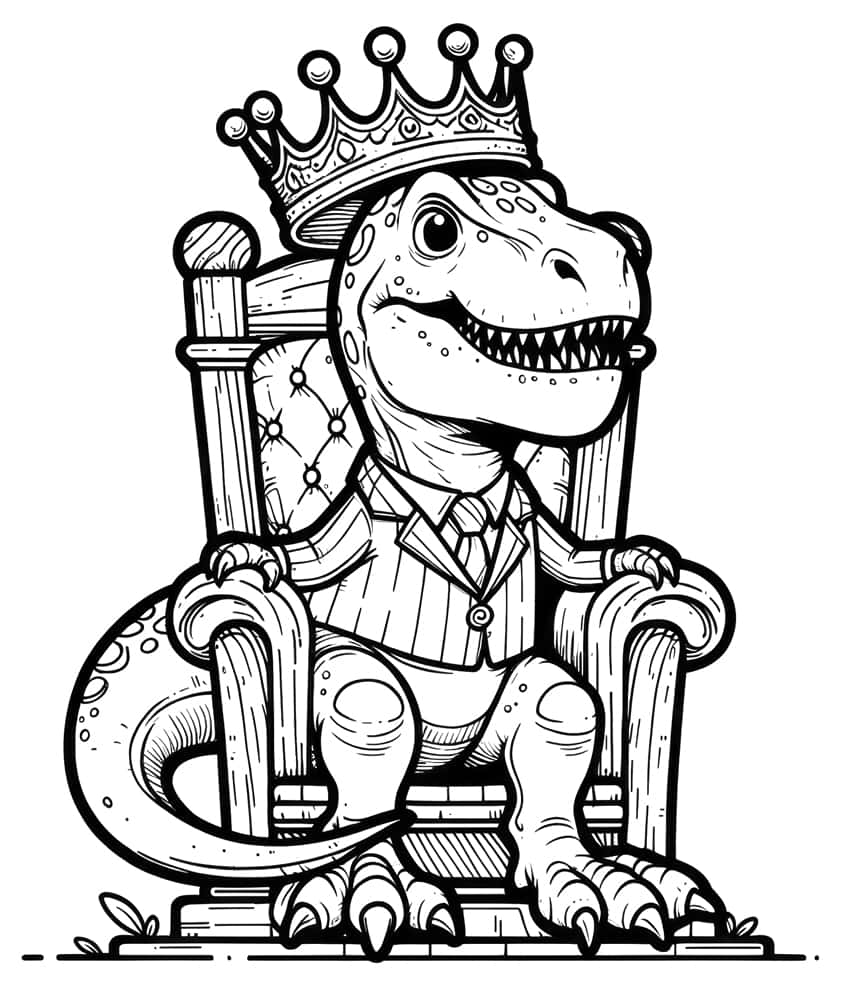 t-rex coloring page 26