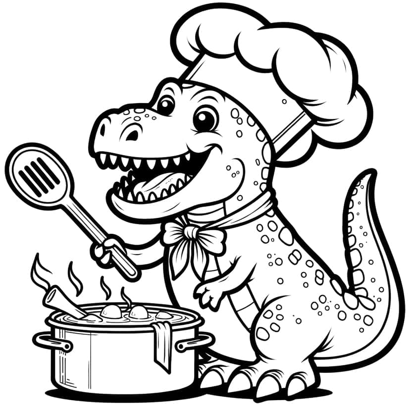 t-rex coloring page 30