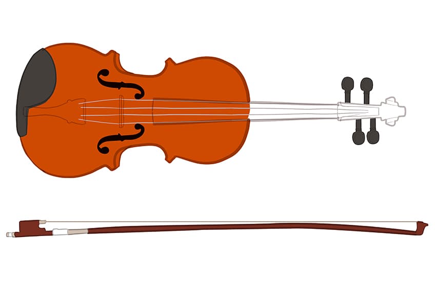 violin drawing 10
