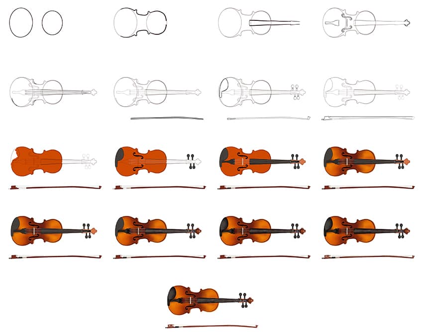 How To Draw A Violin
