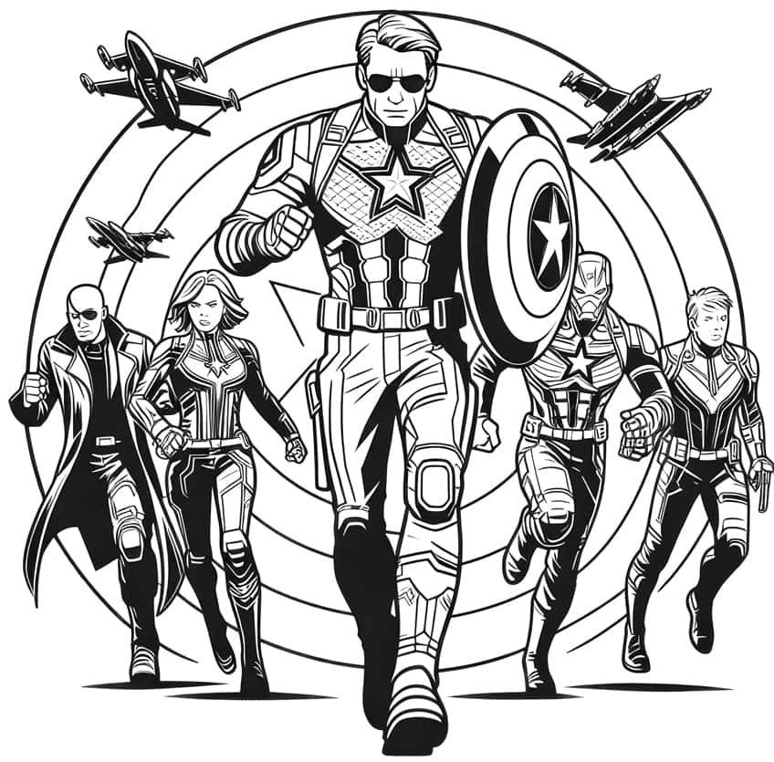 avengers coloring page 16