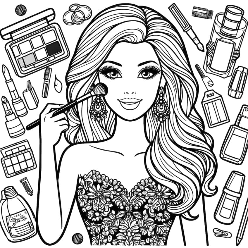 barbie coloring page 01