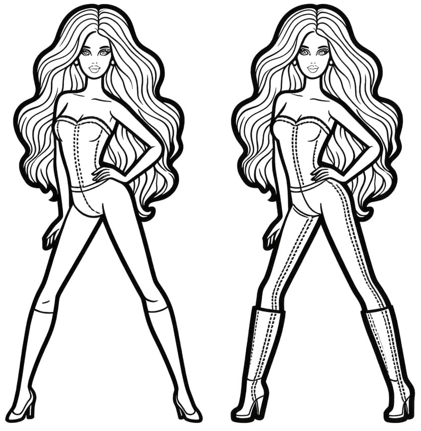 barbie coloring page 03