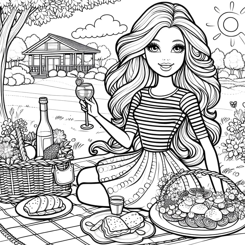 barbie coloring page 08