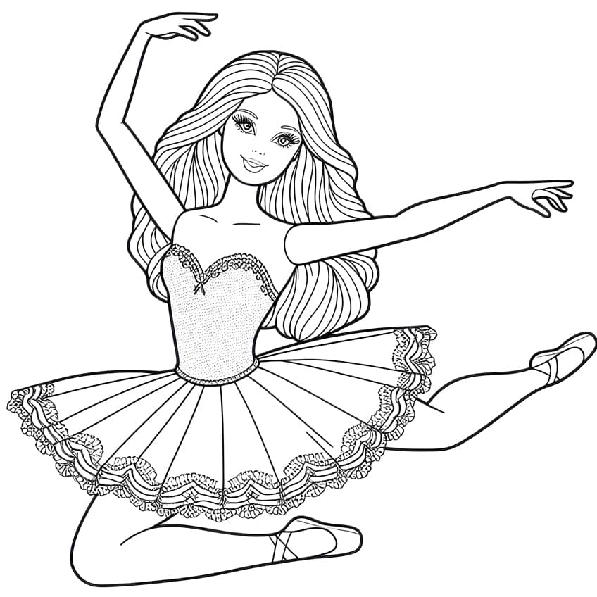 barbie coloring page 09