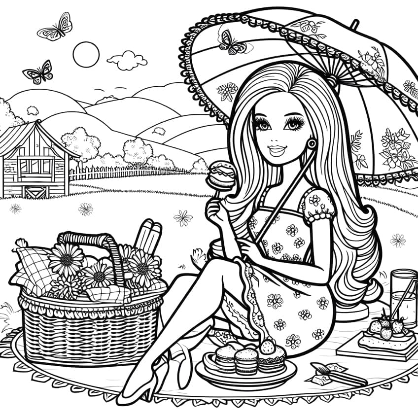 barbie coloring page 11